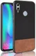 Huawei P Smart (2019) Leren Coating Hybride Hoesje Zwart afbeelding 1
