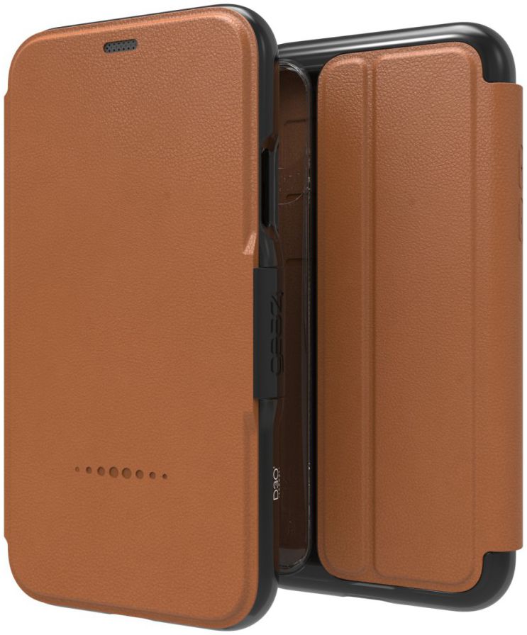 Gear4 D3O Oxford BookCase Apple iPhone XS Bruin afbeelding 1