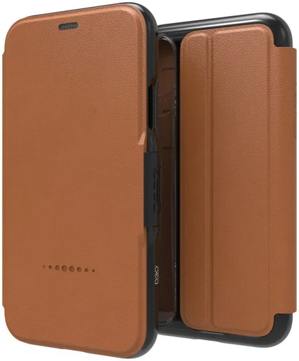 Gear4 D3O Oxford BookCase Apple iPhone XS Bruin afbeelding 1