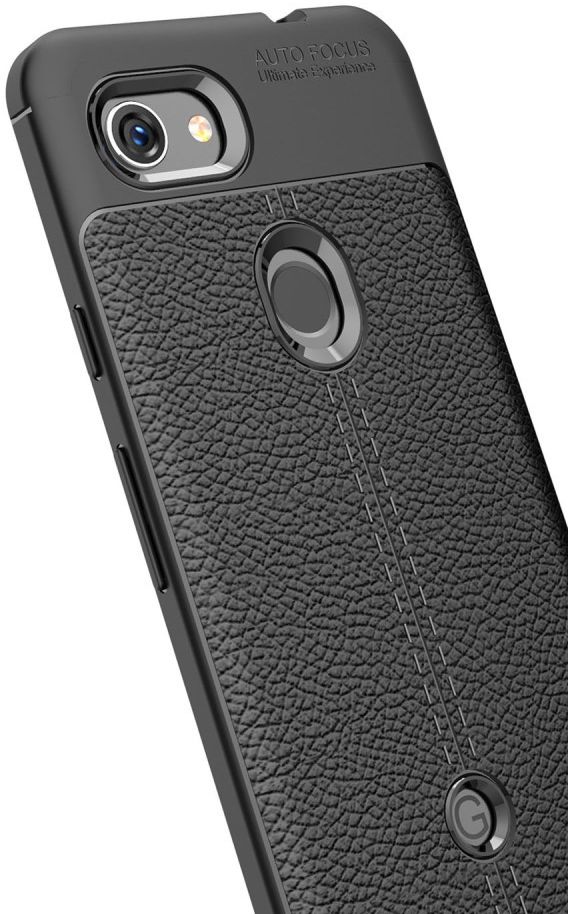Google Pixel 3A Hoesje met Leren Textuur Zwart afbeelding 4