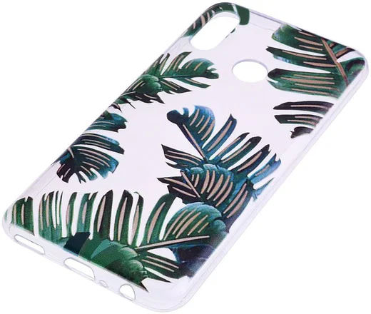 Huawei P Smart (2019) TPU Hoesje met Bladeren Print afbeelding 2