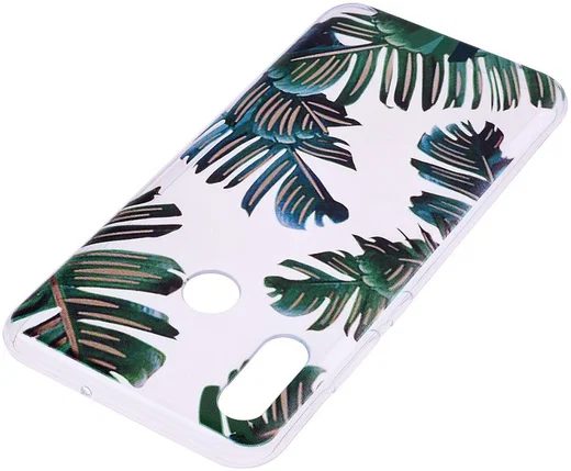 Huawei P Smart (2019) TPU Hoesje met Bladeren Print afbeelding 3