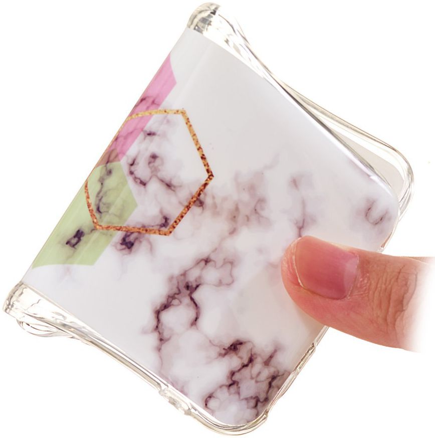 Samsung Galaxy S10 Plus TPU Back Cover met Marmer Print Hexagonnen afbeelding 3