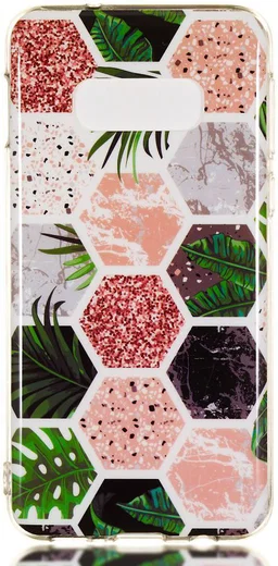 Samsung Galaxy S10E TPU Hoesje met Hexagon Print afbeelding 1