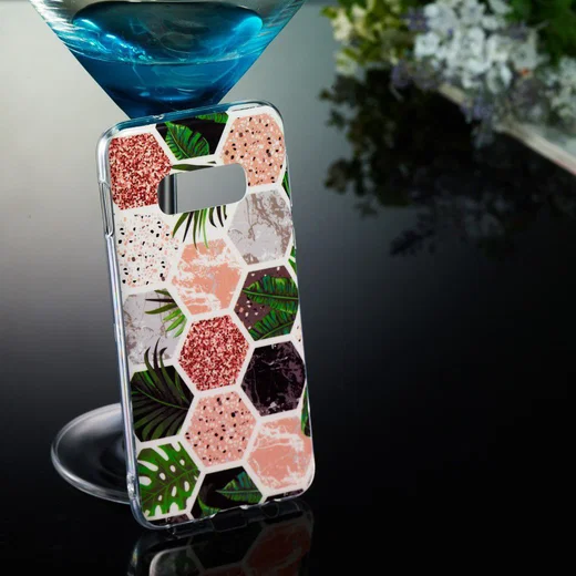 Samsung Galaxy S10E TPU Hoesje met Hexagon Print afbeelding 5
