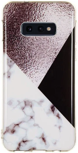 Samsung Galaxy S10E TPU Hoesje met Bruin Print afbeelding 2