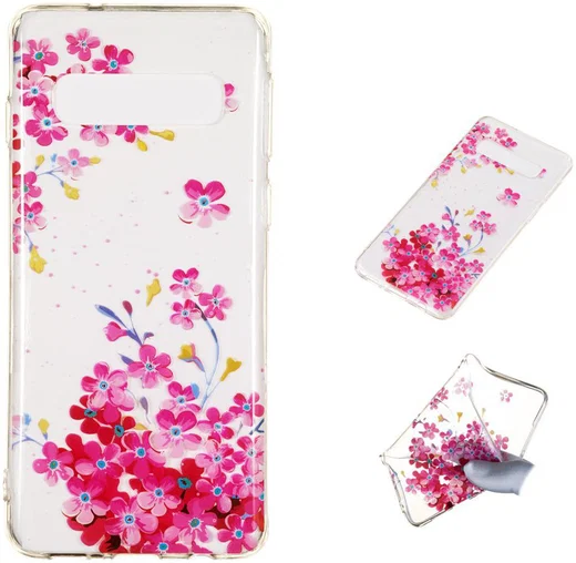 Samsung Galaxy S10 Transparant TPU Hoesje met Bloemen Print afbeelding 5