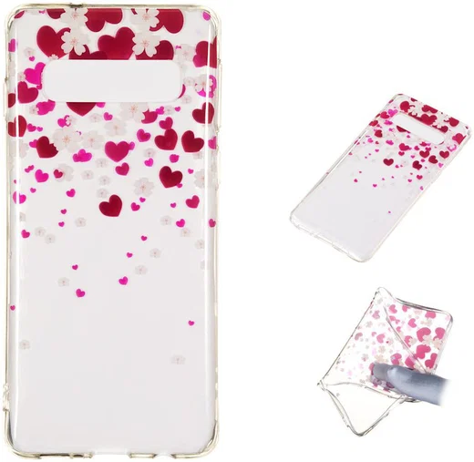 Samsung Galaxy S10 Transparant TPU Hoesje met Hart Print afbeelding 5