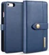 Apple iPhone 6s Plus Leren 2-in-1 Bookcase en Back Cover Hoesje Blauw afbeelding 1