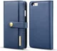 Apple iPhone 6s Plus Leren 2-in-1 Bookcase en Back Cover Hoesje Blauw afbeelding 15