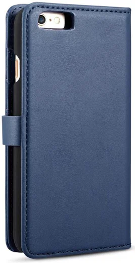 Apple iPhone 6s Plus Leren 2-in-1 Bookcase en Back Cover Hoesje Blauw afbeelding 6