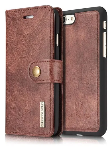 Apple iPhone SE (2020/2022)/7/8 Portemonnee Hoesje Echt Leer Rood afbeelding 3