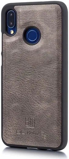 Huawei P20 Lite Leren Portemonnee Hoesje Grijs afbeelding 9