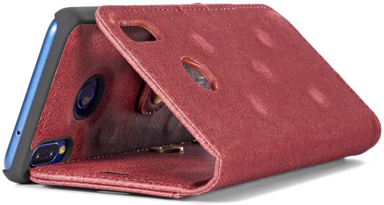 Huawei P20 Lite Leren Portemonnee Hoesje Rood afbeelding 11