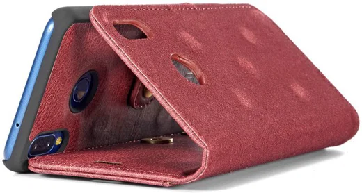 Huawei P20 Lite Leren Portemonnee Hoesje Rood afbeelding 11