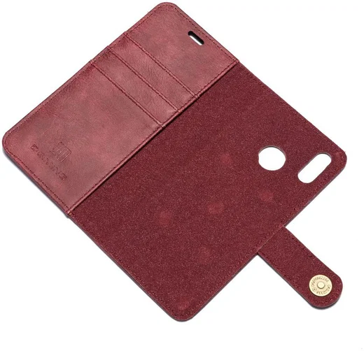 Huawei P20 Lite Leren Portemonnee Hoesje Rood afbeelding 12