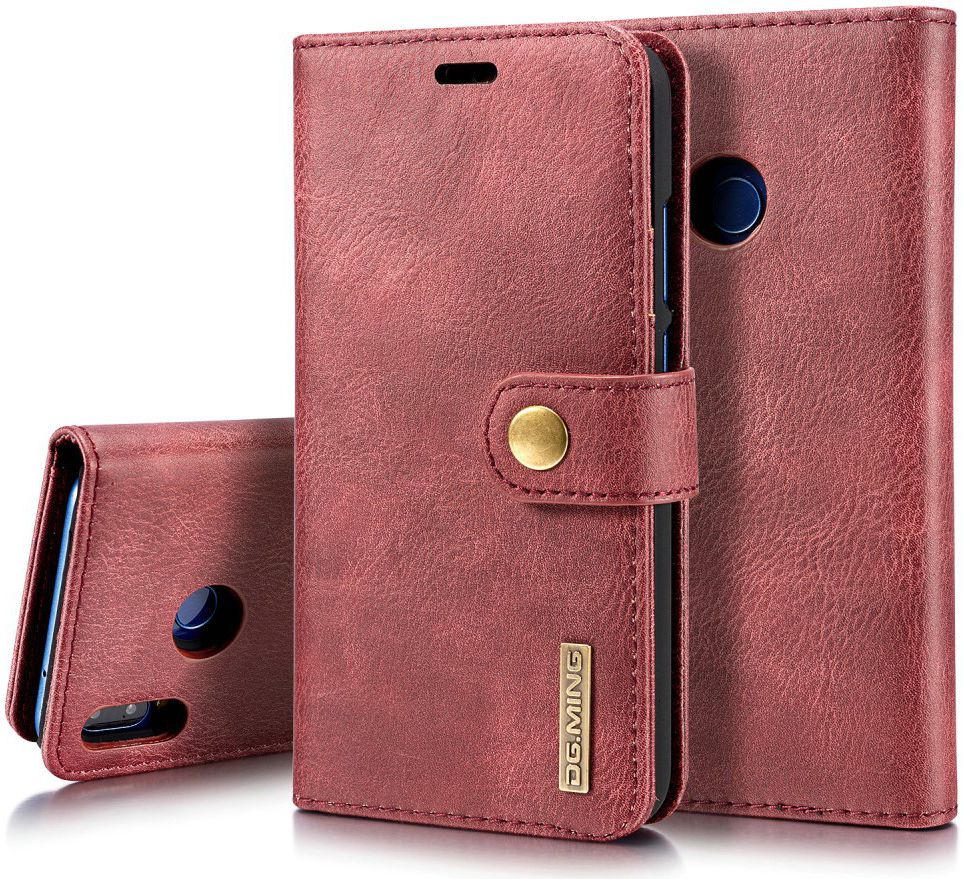 Huawei P20 Lite Leren Portemonnee Hoesje Rood afbeelding 16