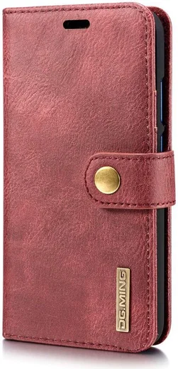 Huawei P20 Lite Leren Portemonnee Hoesje Rood afbeelding 6