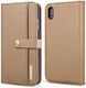 Apple iPhone XS Max Leren 2-in-1 Bookcase en Back Cover Hoesje Bruin afbeelding 5