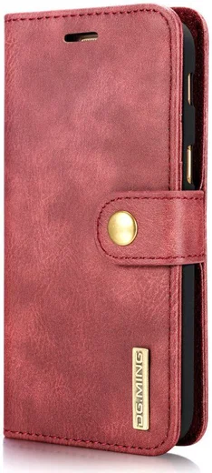 Samsung Galaxy A5 (2017) Echt Leren Portemonnee Hoesje Rood afbeelding 7