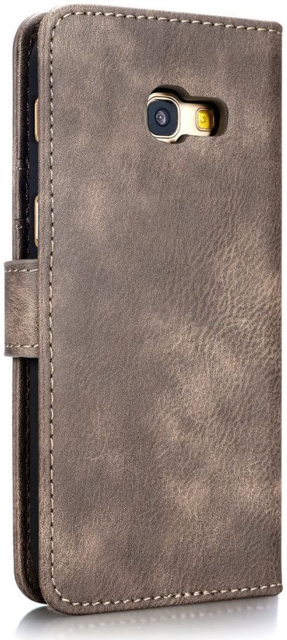 Samsung Galaxy A5 (2017) Echt Leren Portemonnee Hoesje Coffee afbeelding 11