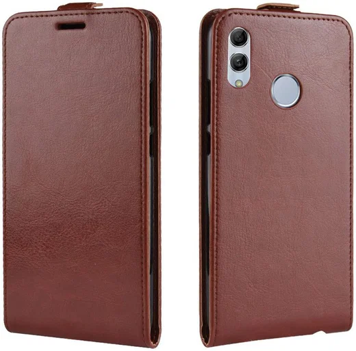 Huawei P Smart (2019) Verticaal Flip Hoesje Bruin afbeelding 2