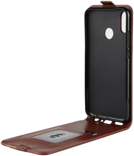 Huawei P Smart (2019) Verticaal Flip Hoesje Bruin afbeelding 5