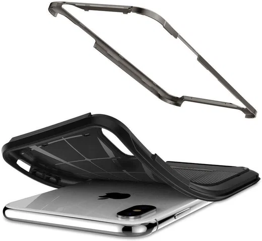 Spigen Hybrid NX Hoesje Apple iPhone XS Max Gunmetal afbeelding 2
