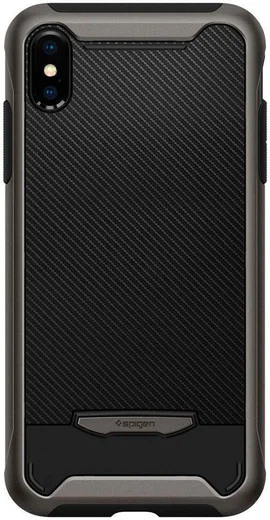 Spigen Hybrid NX Hoesje Apple iPhone XS Max Gunmetal afbeelding 3