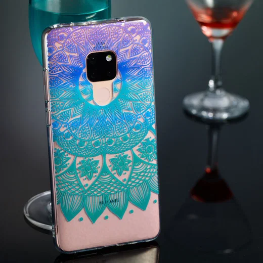 Huawei Mate 20 TPU Back Cover met Print Mandala afbeelding 4