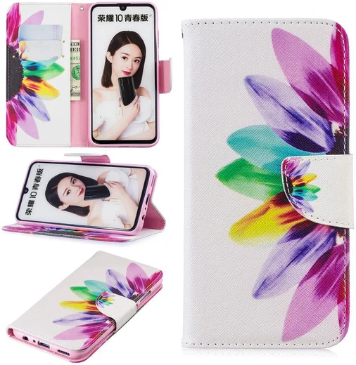 Huawei P Smart (2019) Portemonnee Hoesje met Bloemblad Print afbeelding 7