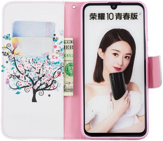 Huawei P Smart (2019) Portemonnee Hoesje met Boom Print afbeelding 2
