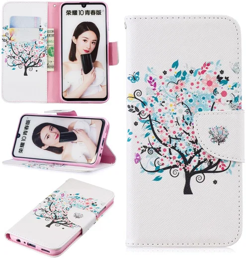 Huawei P Smart (2019) Portemonnee Hoesje met Boom Print afbeelding 7