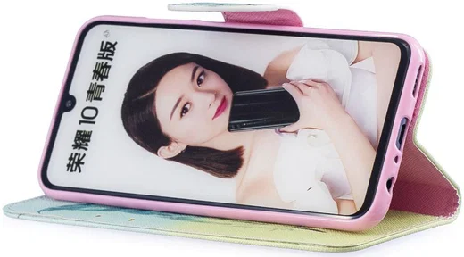 Huawei P Smart (2019) Portemonnee Hoesje met Veer Print afbeelding 3