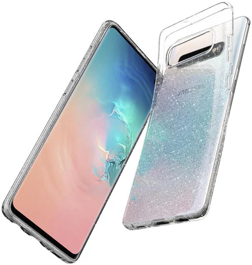 Spigen Liquid Crystal Hoesje Samsung Galaxy S10 Glitter Transparant afbeelding 2