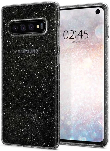 Spigen Liquid Crystal Hoesje Samsung Galaxy S10 Glitter Transparant afbeelding 9