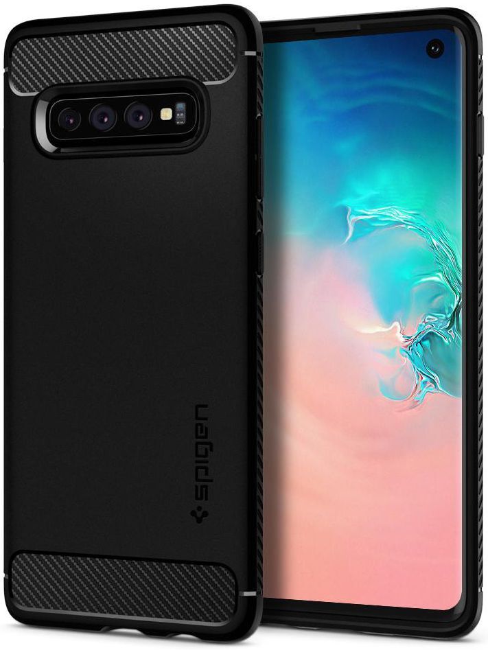 Spigen Rugged Armor Hoesje Samsung Galaxy S10 Zwart afbeelding 1
