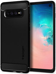 Spigen Rugged Armor Hoesje Samsung Galaxy S10 Zwart afbeelding