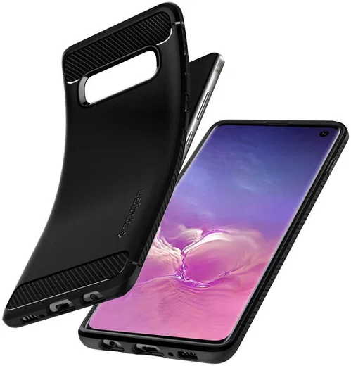 Spigen Rugged Armor Hoesje Samsung Galaxy S10 Zwart afbeelding 4