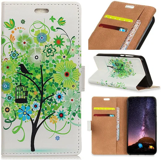 Huawei P30 Lite Portemonnee Hoesje met Print Tree afbeelding 3