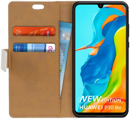 Huawei P30 Lite Portemonnee Hoesje met Print Bloemen afbeelding 2