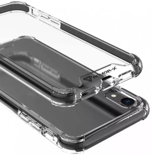 Armor X CBN-Series Apple iPhone XR Hybride Hoesje Transparant Zwart afbeelding 4