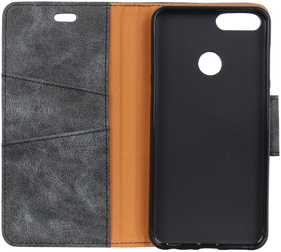 Honor View 20 Echt Leren Portemonnee Hoesje Grijs afbeelding 7