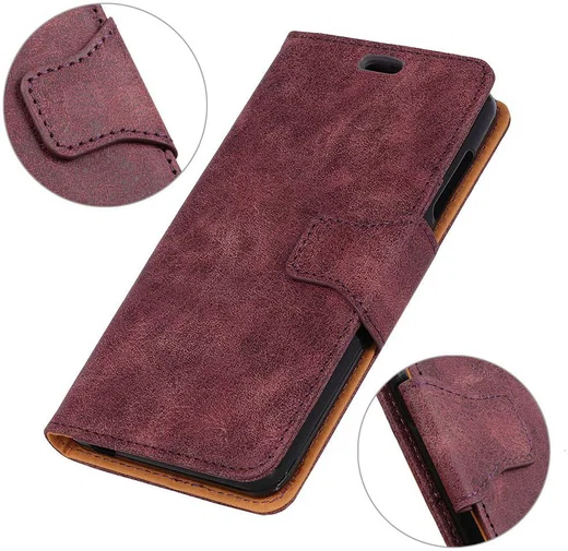 Honor View 20 Echt Leren Portemonnee Hoesje Rood afbeelding 5
