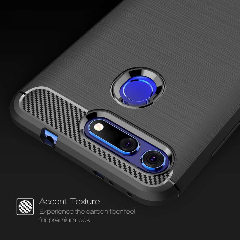 Honor View 20 Geborsteld TPU Hoesje Zwart afbeelding 7