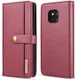 Huawei Mate 20 Pro Leren 2-in-1 Bookcase en Back Cover Hoesje Rood afbeelding 1