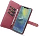 Huawei Mate 20 Pro Leren 2-in-1 Bookcase en Back Cover Hoesje Rood afbeelding 11