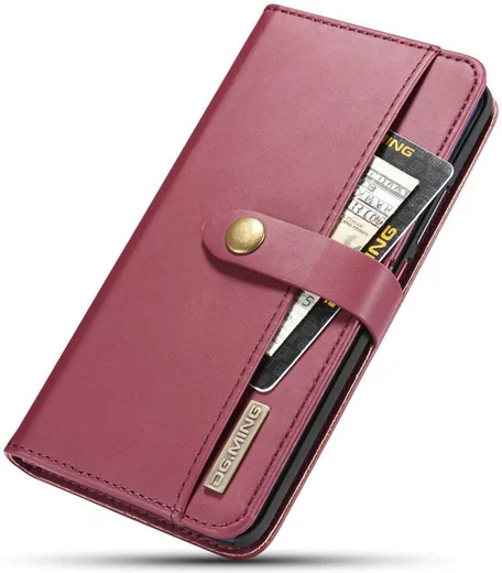 Huawei Mate 20 Pro Leren 2-in-1 Bookcase en Back Cover Hoesje Rood afbeelding 12