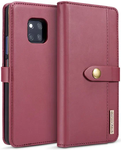 Huawei Mate 20 Pro Leren 2-in-1 Bookcase en Back Cover Hoesje Rood afbeelding 2