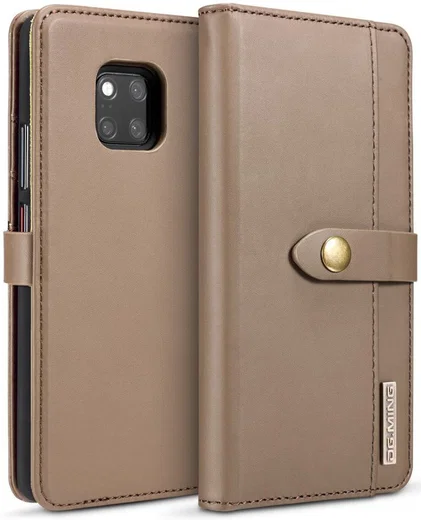 Huawei Mate 20 Pro Leren 2-in-1 Bookcase en Back Cover Hoesje Bruin afbeelding 2